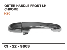 Outer Handle Front LH Chrome i20 LH/RH