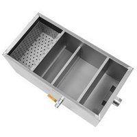 Grease Trap - 304 Stainless Steel, 600x300x450 Mm, Silver | 100 Kg/hr Capacity, Manual Operation, Recess Or Floor Mounted, 10 Kg Weight