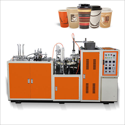 Fully Automatic Paper Cup Making Machine - Metal Build, 1 Year Warranty | Automatic Operation, Versatile Paper Cup Production