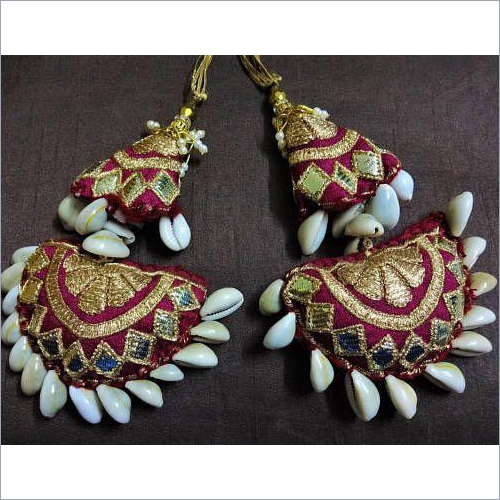 Fancy Latkan - One Sided Silk | Embroidered Pattern with Stone Decoration for Elegant Accents