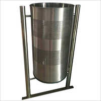 Stainless Steel Pole Mounted Stand Bin