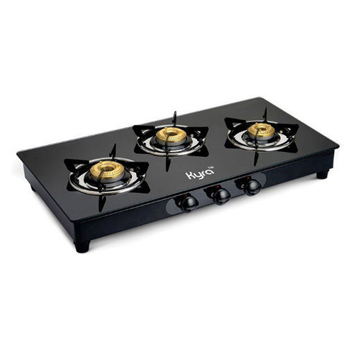 Complete Black High Designed Three Burner Gas Stove