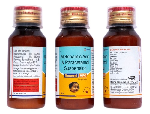 Mefenamic Acid Paracetamol Suspension Health Supplements