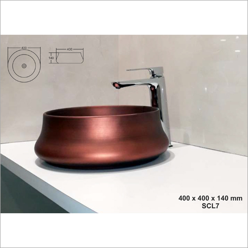 400 X 400 X 140 Mm Round Art Basin