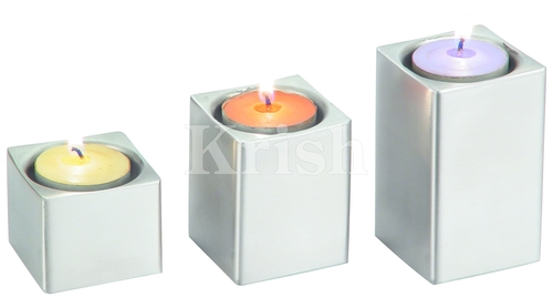 Pillar Style Tea Lite Holder - square
