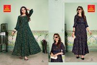 Minu Manini Cotton Bandhej Pattern Long Kurti