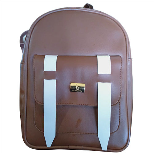 School Leather Backpack Bag