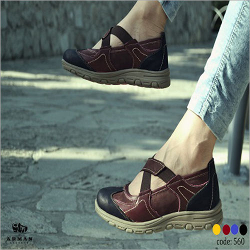ladies leather summer shoes