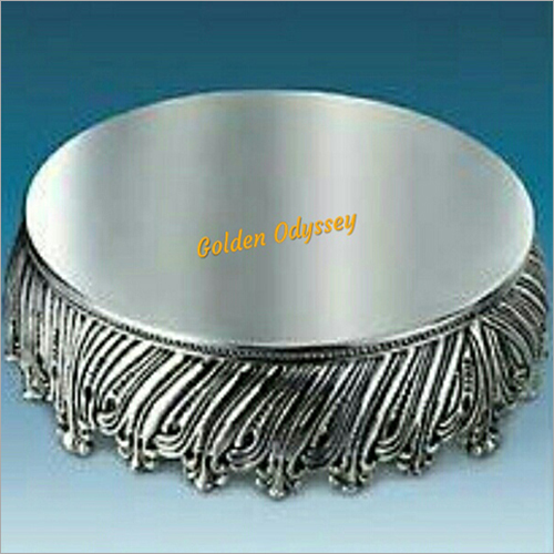 Round Crystal Mirror Cake Stand