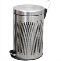 SS Round Perforated Pedal Bin