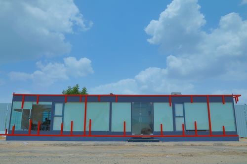 Premium Portable Builder Sales Office Cabin - Color: Blue