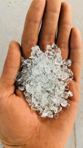 Recycle Clear crystal cullet Glass stone Crushed Chips glass chips with supper shine grit wsh chips special for premium quality tiles and flooring