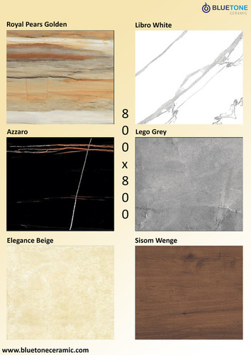Brown Glazed Polished Porcelain Tiles 800X800 Mm
