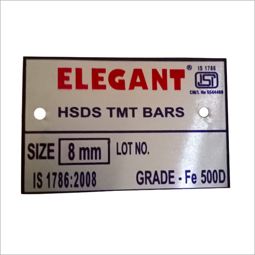 Available In Different Color Tmt Bar Metal Tag