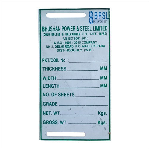 As Customer Requirement Bpsl Metal Tag