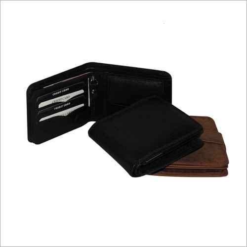 Black & Brown Mens Classic Leather Wallet