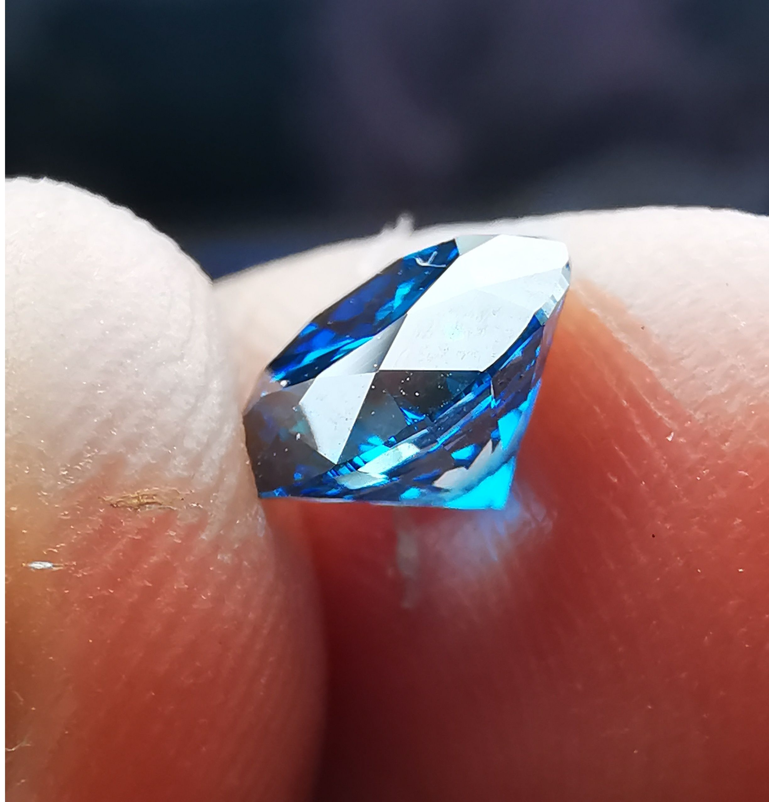 Cvd Diamond 1.214ct VVS2 Blue Round Brilliant Cut