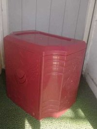 Plastic Inverter Trolley - Plastic, 60 X 40 X 15 Cm, Red, Load Capacity 80 Kg, Equipped With 4 Wheels For Ease Of Mobility