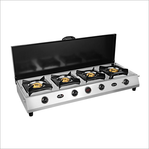 4 Burner Stainless Steel Cooktop With Lid