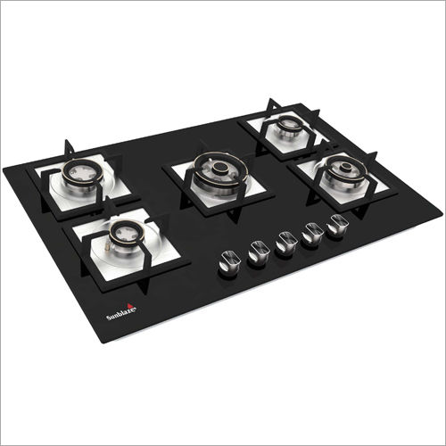 Black Tempered Glass Hob