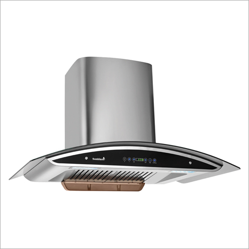 Stainless Steel With Toughened Curved Glass Decorative Hood