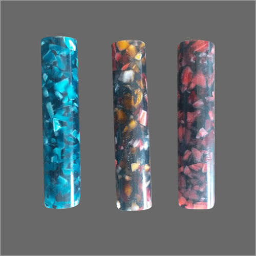 Fluorescent Marble Acrylic Round Rod