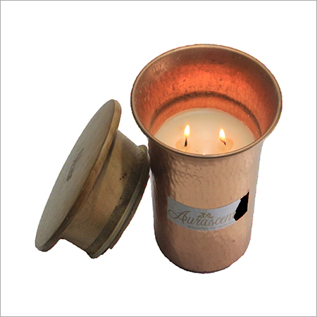 Metal Glass Candle By THE CRAFT BOX ENTERPRISES