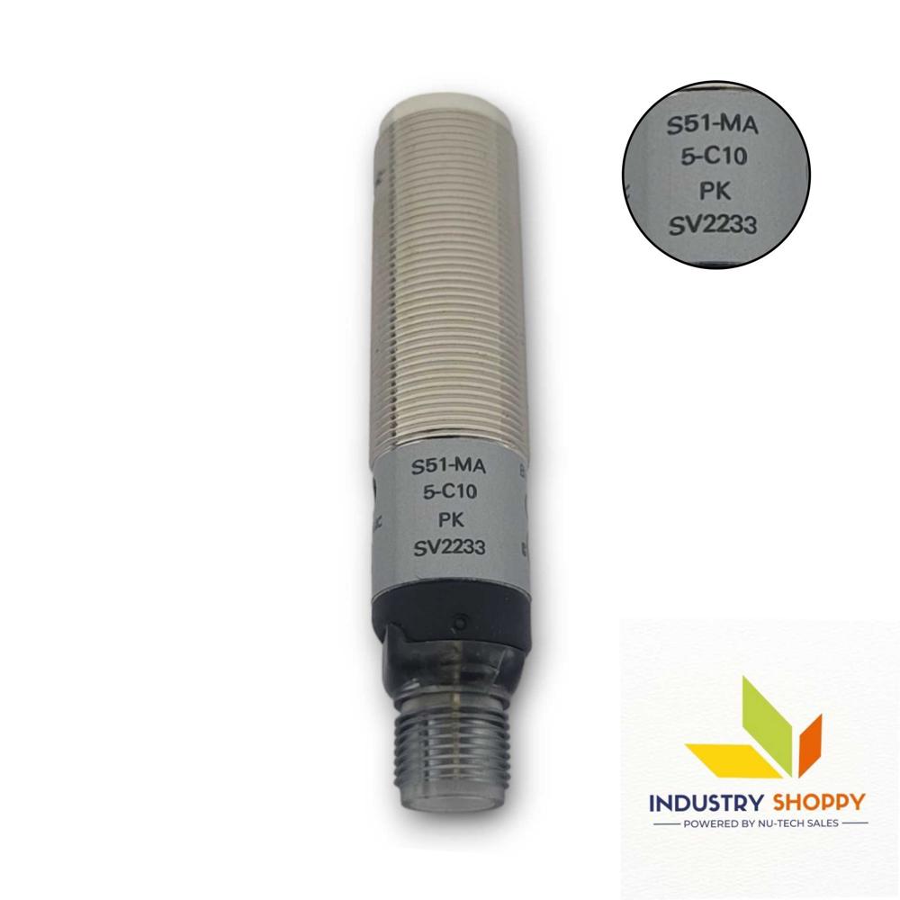 DataLogic S51-MA-5-C10-PK Photoelectric Sensor - Sensor Material, Input: 10-30 VDC, Output: PNP | Industrial Use, 12-Month Warranty