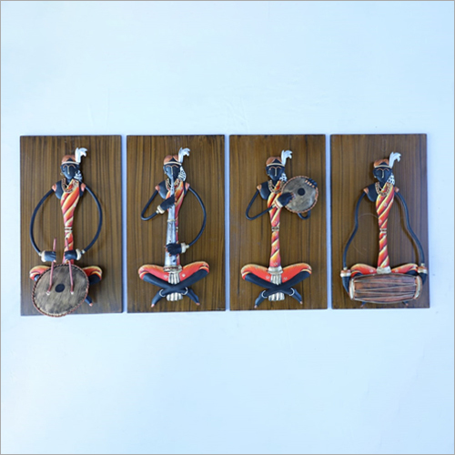 Indoor Aadivasi Female Musician Wall Hanging