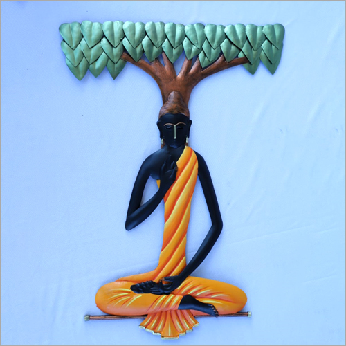 Buddha Under Tree Iron Wall Hanging