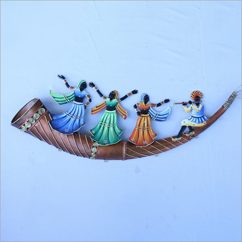 Trumpet 4 Adivasi People Wall Hanging