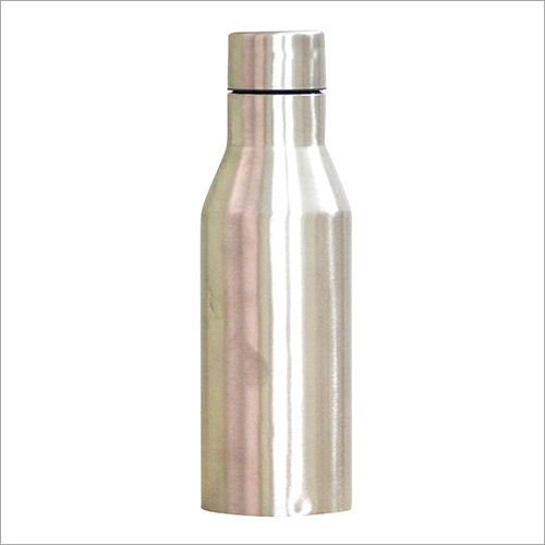 Silver Stainless Steel Plain Water Bottle