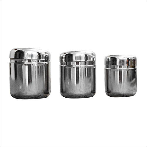 Silver Stainless Steel Storage Container