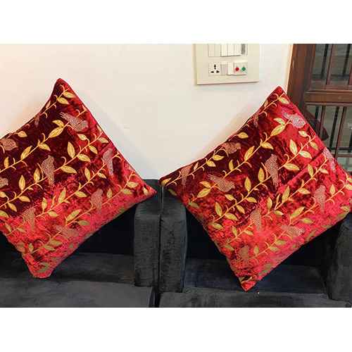 Valvet Cushions - 18 x 18 Inch, Stretchable & Washable | Embroidered Texture for Elegant Sofa Decor, Weighs 550-600 Grams