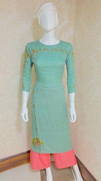 EMBROIDER RAYON DRESS