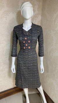 EMBROIDER RAYON DRESS