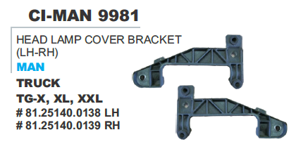 Head Lamp Cover Bracket LH/RH Man Truck