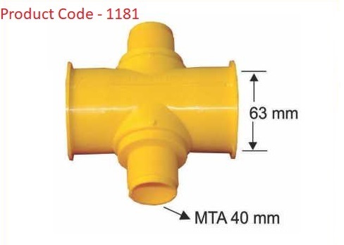 4 Way Coupler / 63 mm / MTA 40 mm