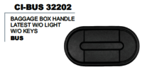 Baggage Box Handle Latches W/o Light W/o Keys Bus Universal - Plastic, 10x5 Cm, Matte Black | Durable, Easy Install, Secure, Lightweight