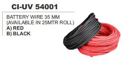 Battery Wire 35 MM Red & Black Universal