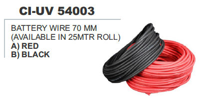 Battery Wire 70 MM Red & Black  Universal