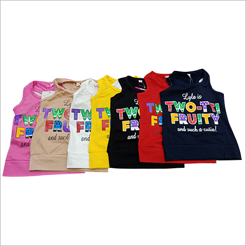 Available In Different Color Kids Sleeveless T-Shirts