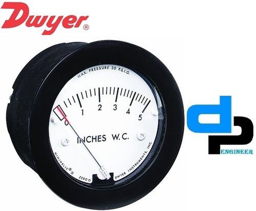 Dwyer 2-5000-125PA Minihelic II Differential Pressure Gauge 0-125 Pa