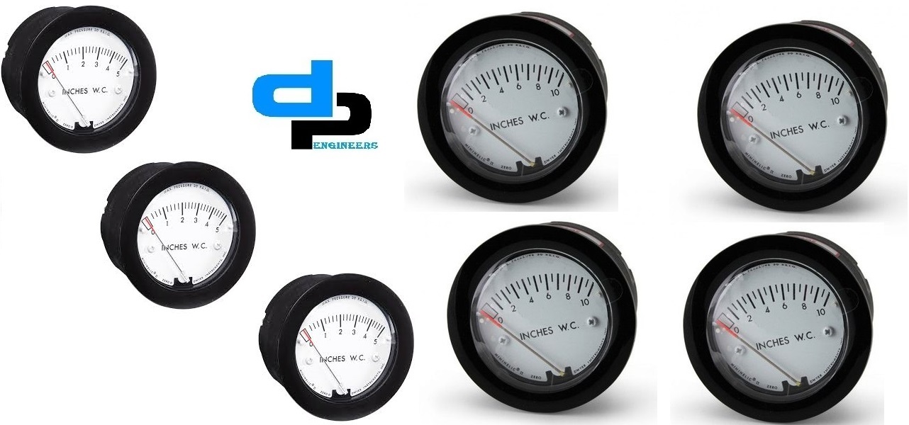 Dwyer 2-5000-500PA Minihelic II Differential Pressure Gauge 0-500 Pa
