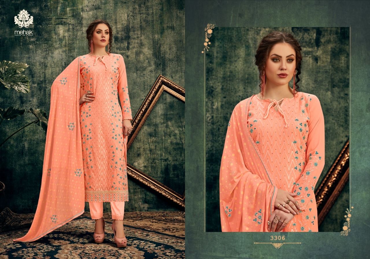 Georgette Embroidered Suit