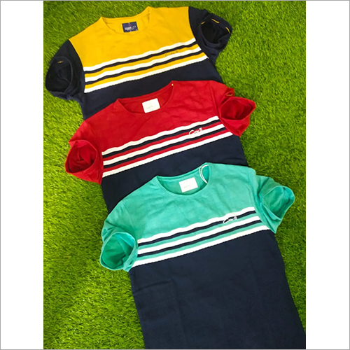 Mens Round Neck T-Shirt - Cotton Lycra, Available in Multiple Colors, Short Sleeves, Perfect Fit for All Seasons