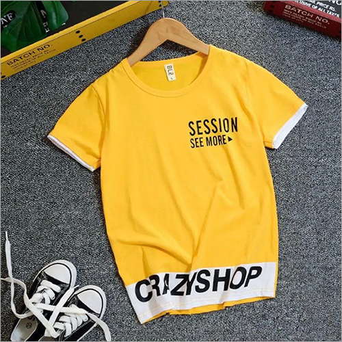 Mens Half Sleeve T-Shirt - Cotton Lycra, Sizes [S, M, L, XL, XXL], Multiple Colors, O-Neck Collar, Short Sleeves, Printed Pattern