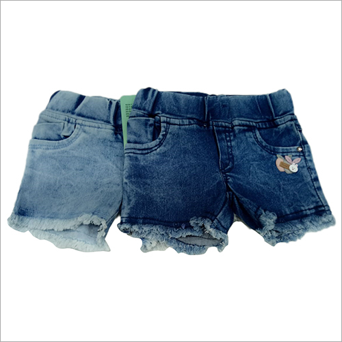 Denim Summer Kids Shorts - Available in Sizes S, M, L, XL | Washable, Stylish Colors for Girls