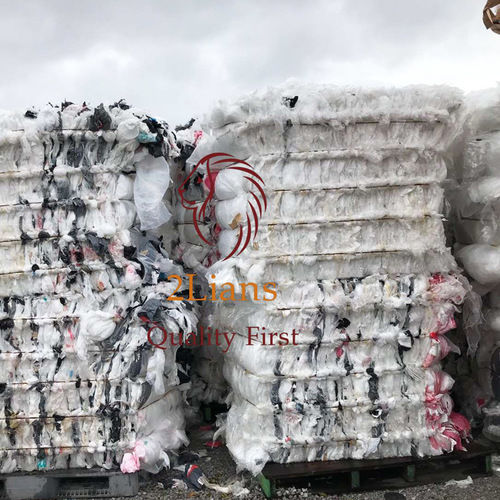 LDPE film mix color on bales japan scrap plastic