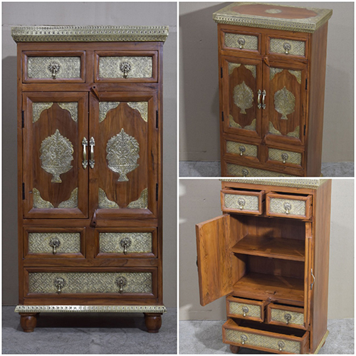 Brass Fitted Wooden Almirah